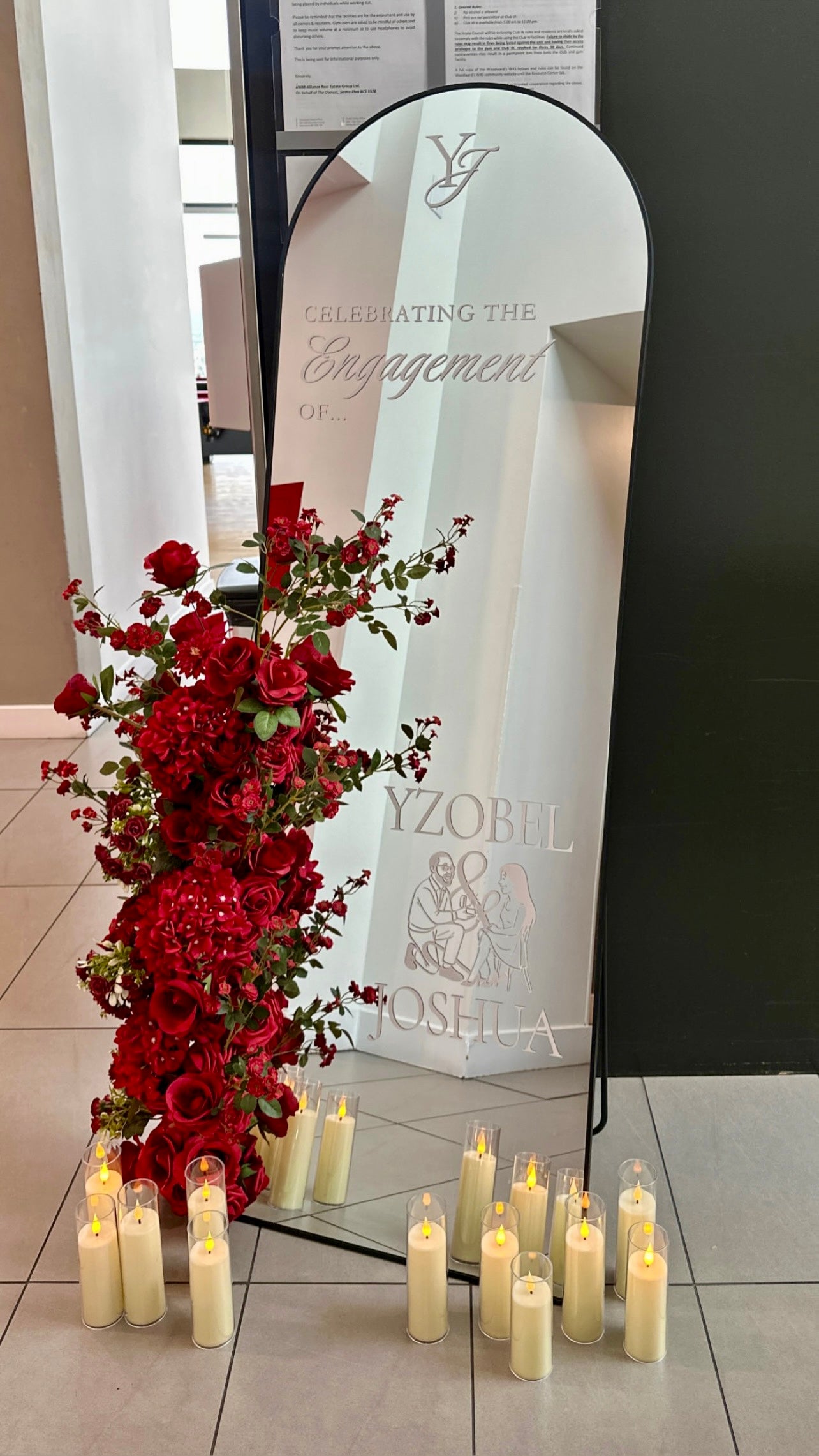 Floral Arrangement for Arches or Mirrors